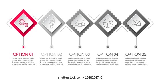 Business infograph with icons. Vector