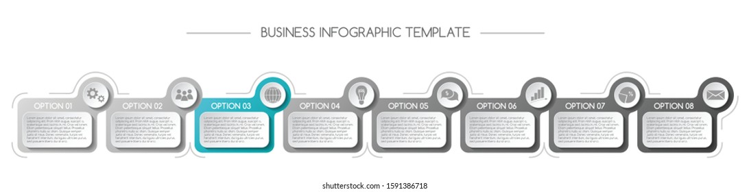 Business infograph with icons. Vector