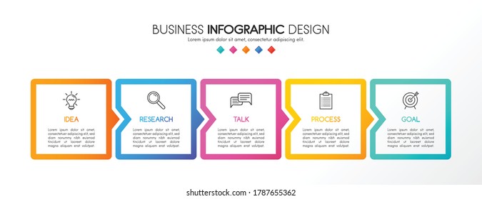 Business infograph layout with 5 options. Vector