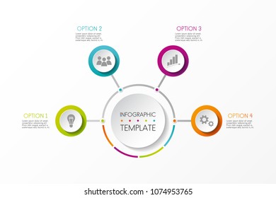 Business infograph - layout with sample text and different options. Vector.