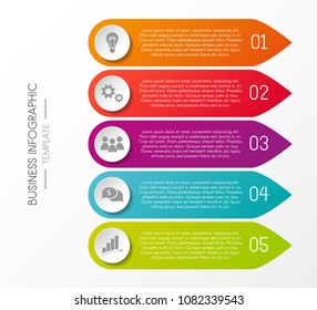 Business infograph - multicoloured template with icons and different options. Vector.