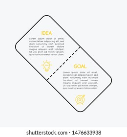 Business infographic with 2 options. Vector