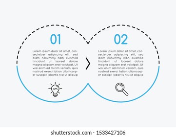 Business infographic with 2 options. Vector