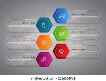 business infographic 3 d, Glass design, can be used for workflow layout, diagram, annual report, web design.Creative banner, label vector, Banner design.