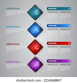 business infographic 3 d, Glass design, can be used for workflow layout, diagram, annual report, web design.Creative banner, label vector, Business Plan.