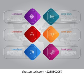 business infographic 3 d, Glass design, can be used for workflow layout, diagram, annual report, web design.Creative banner, label vector, Banner design.