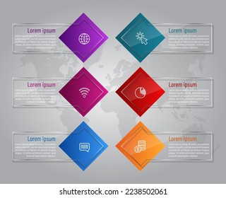 business infographic 3 d, Glass design, can be used for workflow layout, diagram, annual report, web design.Creative banner, label vector, Banner design.