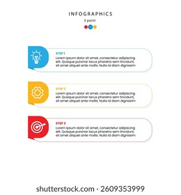 Business Infographic With 3 Options or Steps	