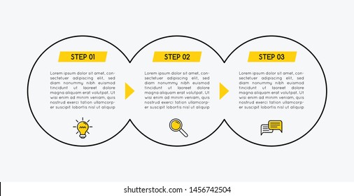 Business infographic with 3 options. Vector