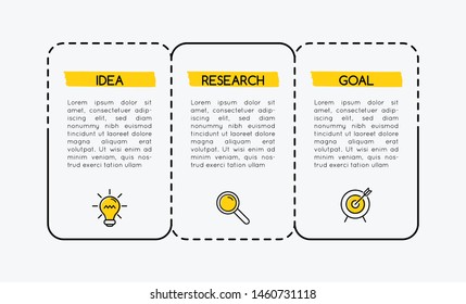Business infographic with 3 options. Vector