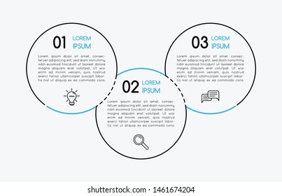 Business infographic with 3 options. Vector