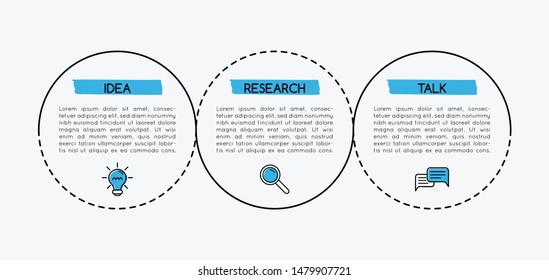Business infographic with 3 options. Vector