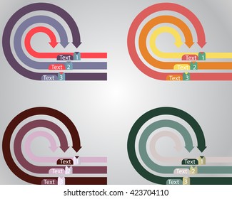 Business infographic 3 steps template. 