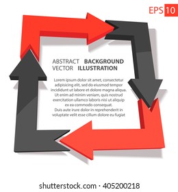 Business infographic 3D. Abstract background. Vector Illustration