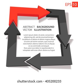 Business infographic 3D. Abstract background. Vector Illustration