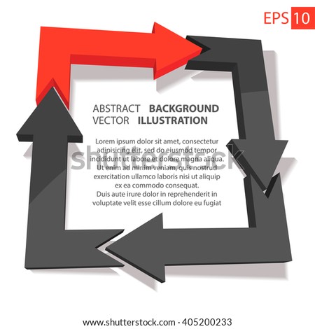 Business infographic 3D. Abstract background. Vector Illustration