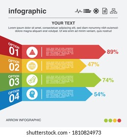 Business infographic 4 options. Flat design vector