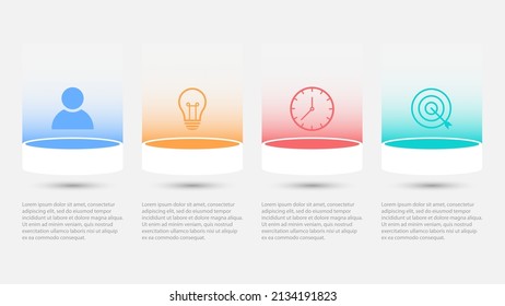  Business infographic 4 step element template