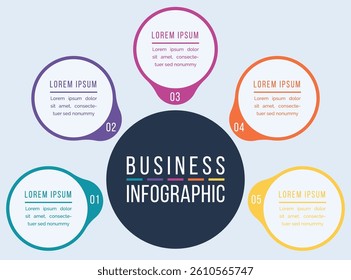 Business Infographic 5 Steps for Data Visualization