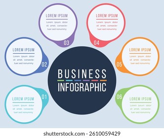 Business Infographic 6 Steps for Data Visualization