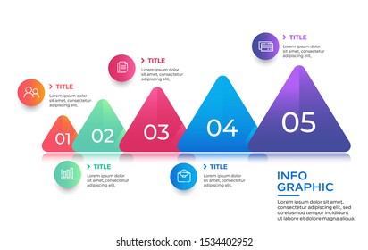 Business Infographic. Abstract elements of graph, diagram with steps, options, parts or processes.