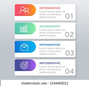 Business Infographic. Abstract elements of graph, diagram with steps, options, parts or processes.