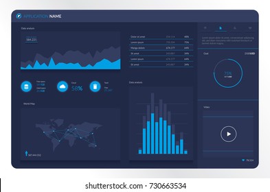 Aplicación Infográfica de Negocios. Ilustración del vector