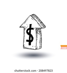 Business Infographic arrow icon, vector illustration.