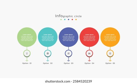 Business infographic background colorful design