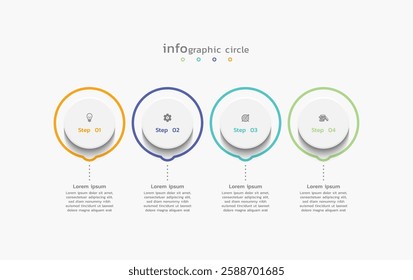 Business infographic background colorful design