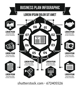 Business infographic banner concept. Simple illustration of business infographic vector poster concept for web