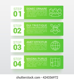 Business Infographic Banners, Vector EPS 10 Illustration