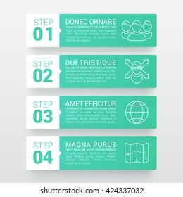 Business Infographic Banners, Vector EPS 10 Illustration