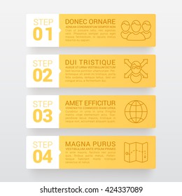 Business Infographic Banners, Vector EPS 10 Illustration