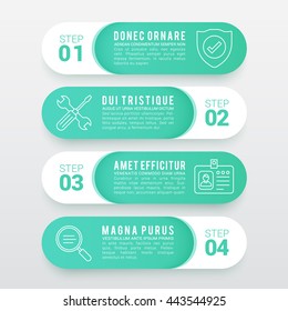 Business Infographic Banners, Vector EPS 10 Illustration