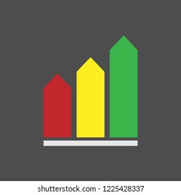 Business Infographic, bar chart icon