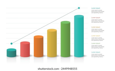 Business infographic bar chart.report, presentation, Data, Milestone, and Infographic.