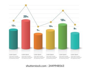 Business infographic bar chart.report, presentation, Data, Milestone, and Infographic.