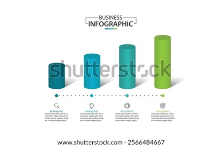 Business infographic bar chart.report, presentation, Data, vector illustration