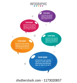 Business infographic bubble shape template
