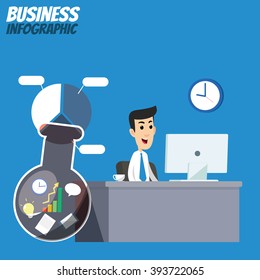 Business infographic - businessman