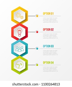 Business infographic with colourful icons. Vector.
