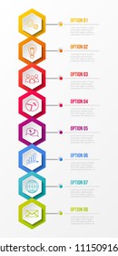 Business infographic with colourful icons. Vector.