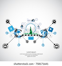 Concepto de infografía empresarial