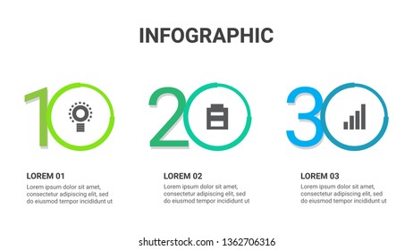 Business infographic concept with 3 option or process.Vector illustration.