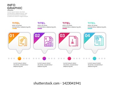 Business infographic concept. Business concept with 4 options, steps or processes