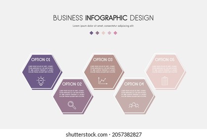Business infographic concept. Timeline with icons. Vector