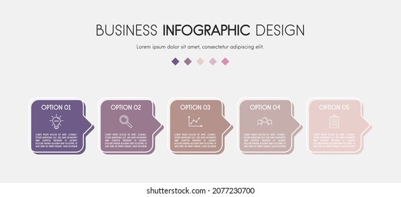Business infographic concept. Timeline with icons. Vector