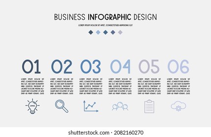 Business infographic concept. Timeline with icons. Vector