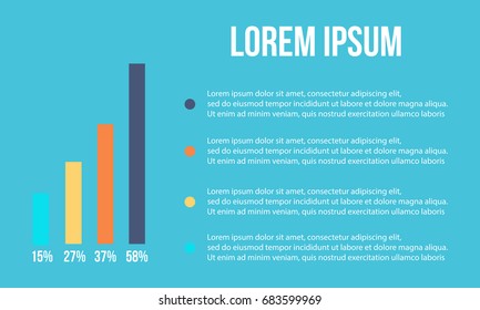 Business infographic data and graph